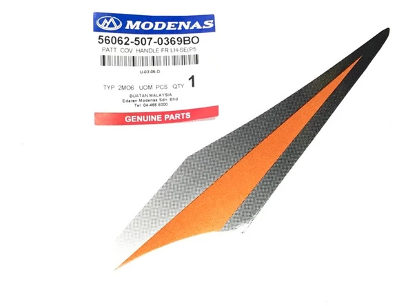 MODENAS GT135  ÖN FAR PANEL ETİKETİ TURUNCU SOL ORJİNAL