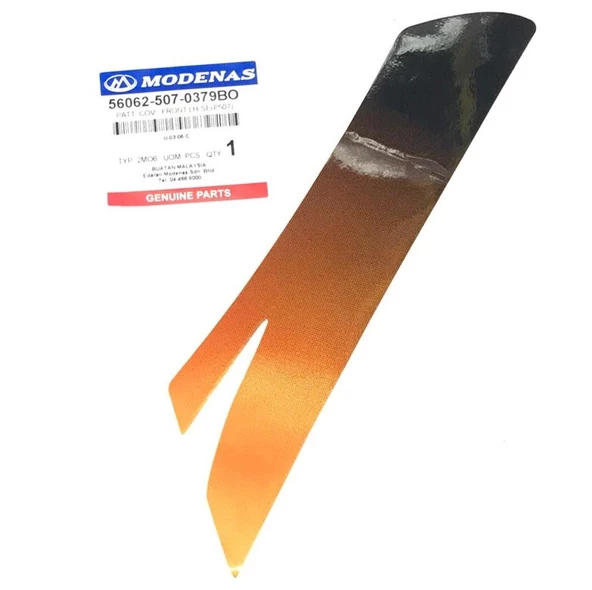 MODENAS GT135 ÖN PANEL ALTI DIŞ ETİKET TURUNCU SOL ORJİNAL - Resim 2