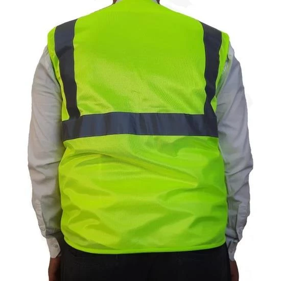 MOTOSİKLET SÜRÜCÜ REFLEKTÖR YELEK FERMUARLI CEPLİ - Resim 2