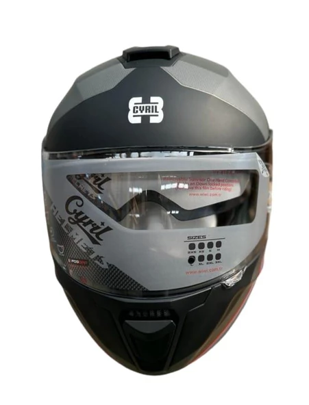 CYRIL KASK FU403SV GECKO SV EPIC B1 MAT SİYAH S - 4