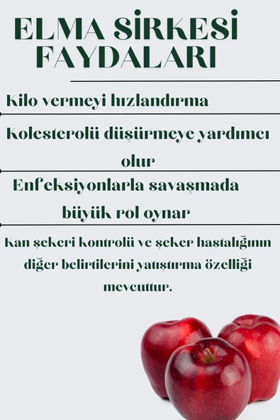 Ev Yapımı Katkısız %100 Doğal Fermantasyon Elma Sirkesi,500 Ml apple cider vinegar - Resim 4
