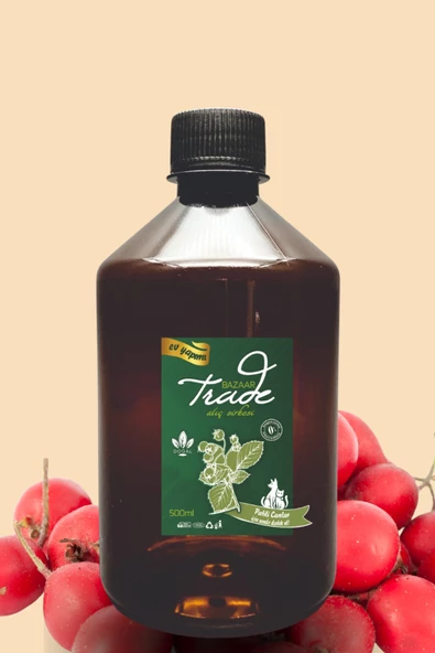 Ev Yapımı Katkısız %100 Doğal Fermantasyon Alıç Sirkesi, Hawthorn Vinegar 500 Ml.