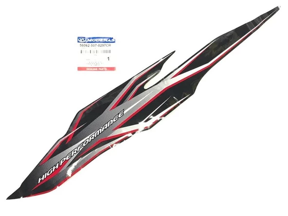 MODENAS GT135 SELE ALTI ETİKET KIRMIZI SOL ORJİNAL ürün görseli 1