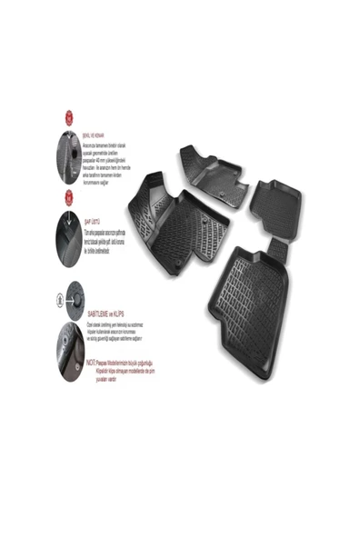 Volvo C30 2006-2013  4.5D Havuzlu Paspas - Resim 2