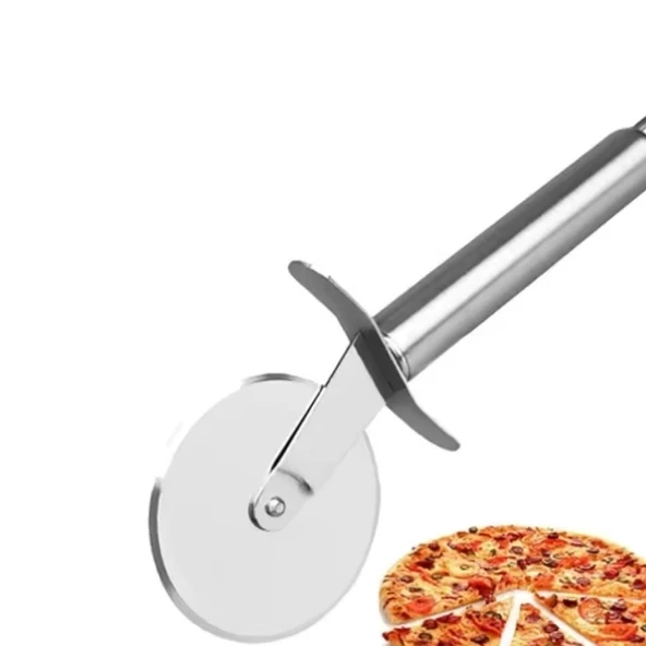 MyBru Paslanmaz Çelik Pizza ve Hamur Kesici (Büyük Boy) - 8