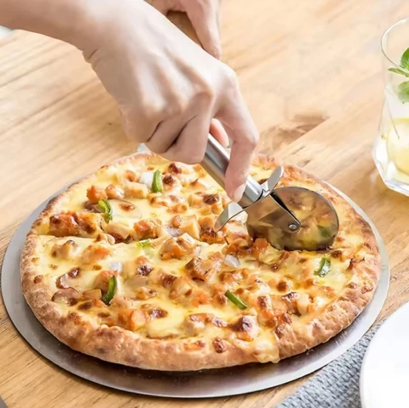 MyBru Paslanmaz Çelik Pizza ve Hamur Kesici (Büyük Boy) - 3