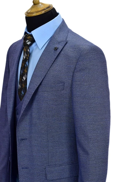 Erkek Takım Elbise Silim Fit Çift Yırtmaçlı 6 Drop 774 - Resim 5