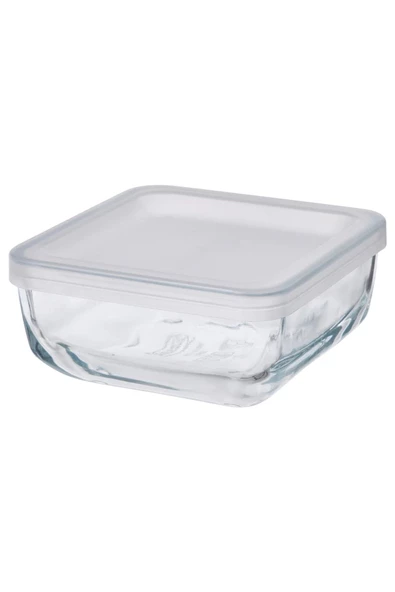 Bestamma 0,5 Lt 12x12x6 Cm Kare Kapaklı Cam Gıda Saklama Kabı