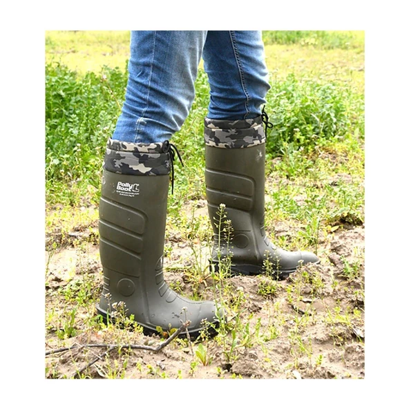 POLLYBOOT KMF BOĞAZLI K.HAKİ/SİYAH ÇİZME NO:43 - 4