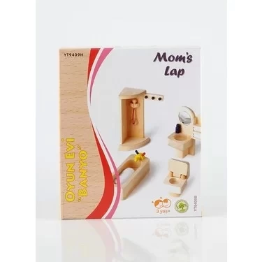 Mom's Lap Ahşap Oyuncakları Oyun Evi Banyo