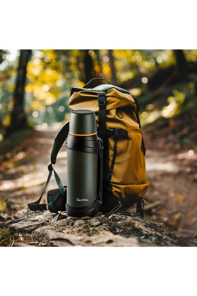 Tantitoni KOYU YEŞİL PASLANMAZ ÇELİK TUTACAKLI TERMOS 2.5LT - 2