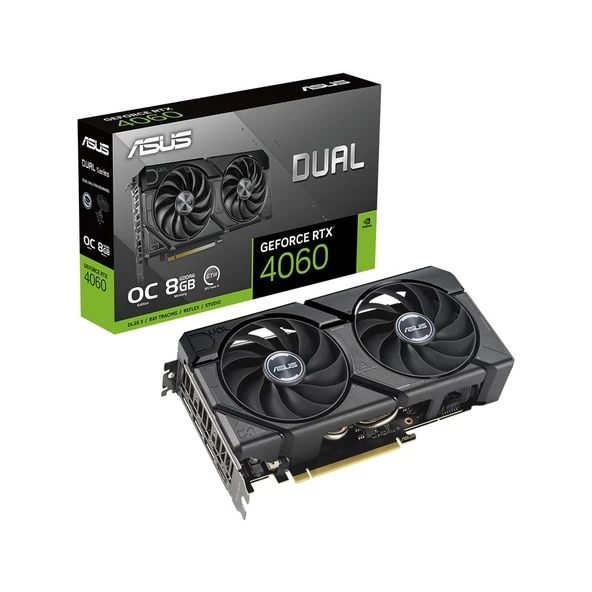 ASUS Dual GeForce RTX 4060 EVO OC Edition 8GB GDDR6 128Bit NVIDIA DLSS 3 Ekran Kartı