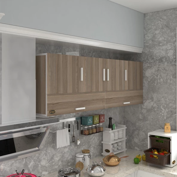 Kenzlife hazır mutfak perenna crd 060*180*32 mutfak banyo dolabı kapaklı raflı