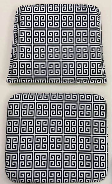 Knsz minder seti 1 li mazlum talen kumaş oturma ve sırt tel sandalyesi minderi bir arada - Resim 3