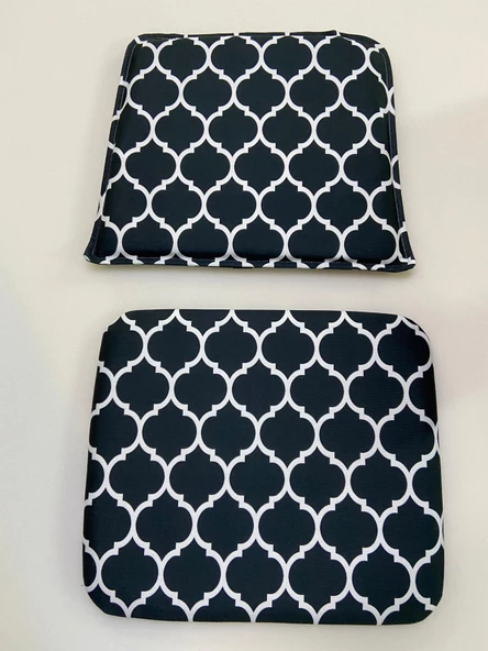 Knsz minder seti 1 li mazlum viona kumaş oturma ve sırt tel sandalyesi minderi bir arada - Resim 3