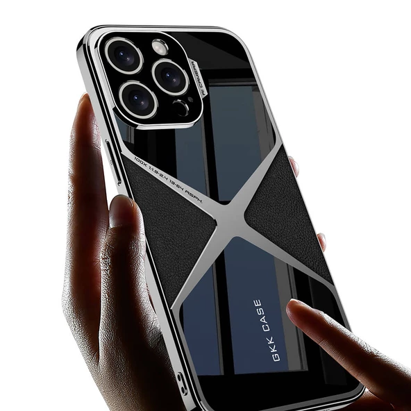 Apple iPhone 14 Pro Max Kılıf Ultra İnce Kamera Korumalı PC + Deri Arka Yüzey Zore X-Pro Kapak - 3