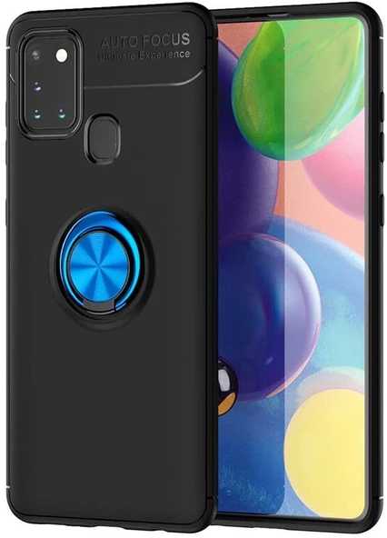 Galaxy A31 Yüzüklü Standlı Manyetikli Kamera Çıkıntılı Silikon Kılıf ürün görseli 1