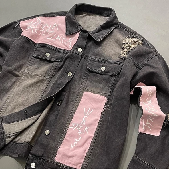 Premium Distressed Travis Scott Jacket Designed By S.B. - 3