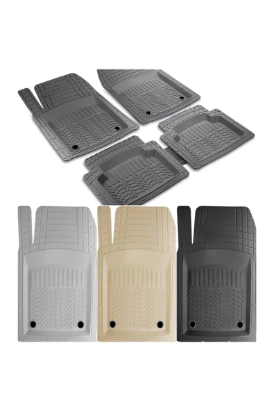Opel Corsa C 2000-2004 Pro Gri Havuzlu Paspas  Seti - 2
