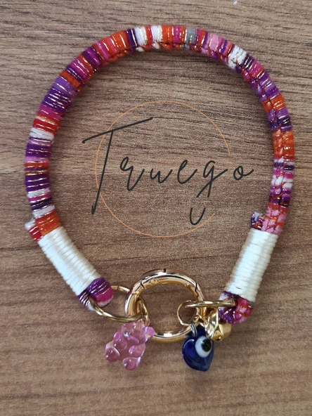 Zilli Kedi Köpek Boyun Tasması Bohem Kedi Kolyesi Yaylı Kilit - Simli Pembe - 6