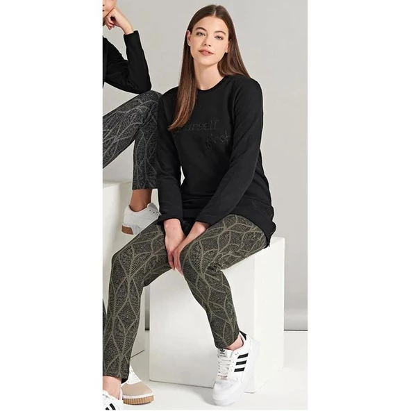 Donwear 7720 Kadın Kışlık O-Yaka Pijama Takım - 2