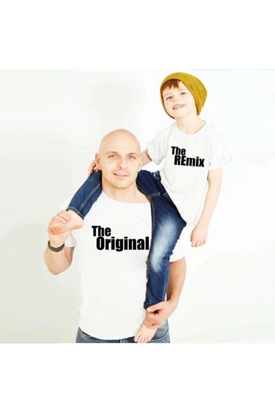 Original Remix Baba Oğul Kız Tişört (TEKLİ ÜRÜNDÜR KOMBİN YAPMAK İÇİN 2 ADET SEPETE EKLEYİNİZ)