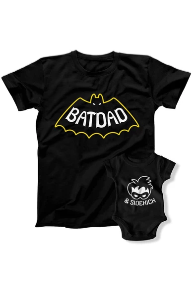 Baba Oğul Batdad Sidekick Zıbın Tshirt (Tek Ürün Fiyatıdır Kombin Yapmak için 2 Adet Sepete Ekleyini
