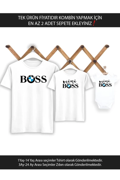 Boss Mini Bmw Baba Oğul Kız(TEK ÜRÜN FİYATIDIR KOMBİN YAPMAK İÇİN EN AZ 2 ADET SEPETE EKLEYİNİZ) - 1