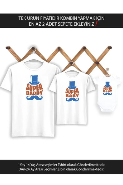 Super Daddy Baby Baba Oğul Kız (TEK ÜRÜN FİYATIDIR KOMBİN YAPMAK İÇİN EN AZ 2 ADET SEPETE EKLEYİNİZ)