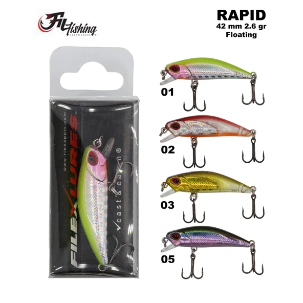 Filex Lures Rapid Floating Maket Balık 42 mm 2.6 gr