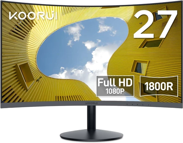 Koorui 27" 27N5CA Curved 75Hz Monitör Siyah 5ms - 2