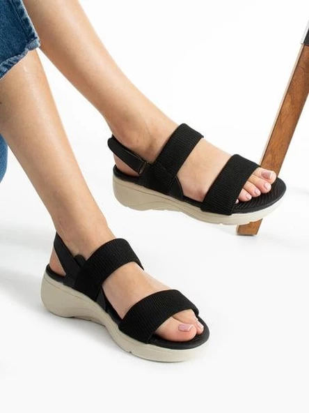 Papuçcity 02791 Orto Pedik Günlük Kadın Triko Sandalet - 3