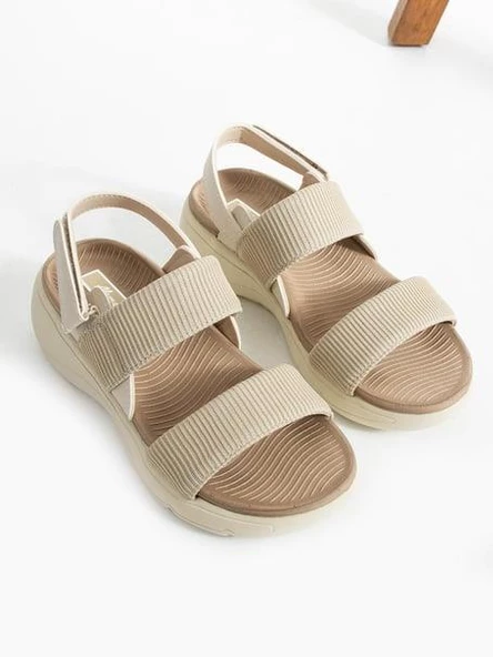 Papuçcity 02791 Orto Pedik Günlük Kadın Triko Sandalet - 8