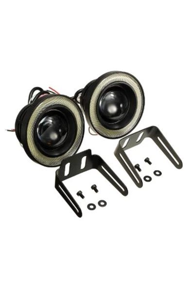 76 Mm Beyaz Mercekli Angel Led Halkalı Sis Farı - Resim 5