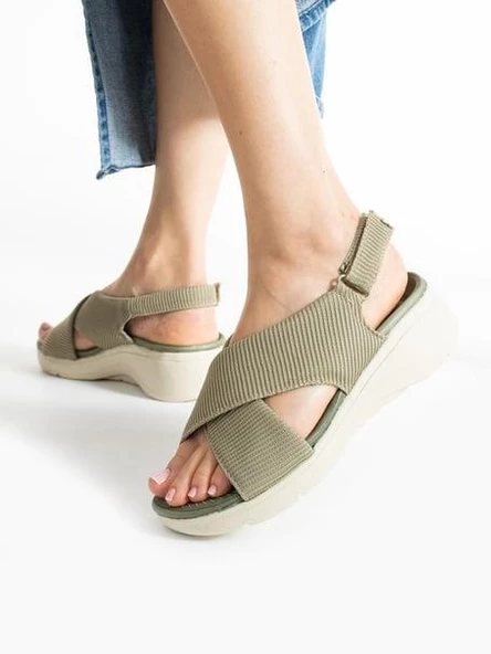 Papuçcity 02790 Orto Pedik Günlük Kadın Triko Sandalet - 10