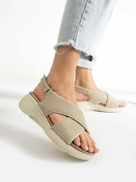 Papuçcity 02790 Orto Pedik Günlük Kadın Triko Sandalet - 2