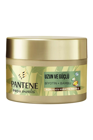 Pantene Saç Bakım Maskesi Uzun Ve Güçlü, Keratin Koruyucu, Dökülme Karşıtı, Bambu + Biyotin 160 Ml - 2