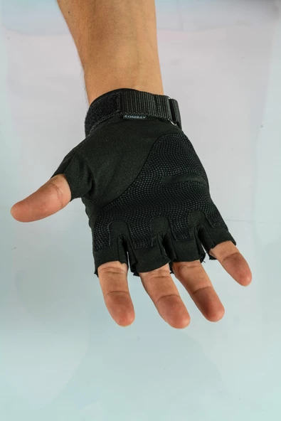 Combat Tactical Outdoor Kesik Parmaksız Eldiven Asker Polis Dağcı Sporcu Bisikletçi Kemik Eldiveni - 004 - 2