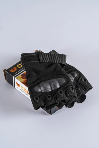 Combat Tactical Outdoor Kesik Parmaksız Eldiven Asker Polis Dağcı Sporcu Bisikletçi Kemik Eldiveni - 004 - 10