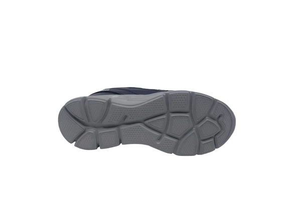 Lutton 587 Unisex Lacivert Bağcıklı File Yürüyüş Koşu Spor Ayakkabı - 5