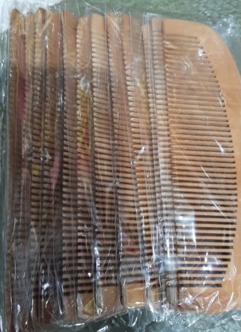Ahşap Tarak 12'li Paket Dar Dişli Oval - 3