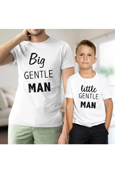 Baba Oğul Gentle Man tişört (TEK ÜRÜN FİYATIDIR KOMBİN YAPMAK İÇİN 2 ADET SEPETE EKLEYİNİZ)