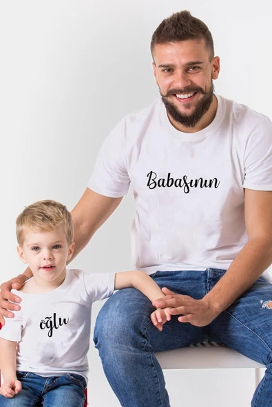 Babasının Oğlu Beyaz Tshirt (Tek Ürün Fiyatıdır Kombin Yapmak için 2 Adet Sepete Ekleyiniz)