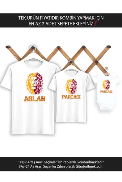Sarı Kırmızı Aslan Parçası Baba Oğul Kız TEK ÜRÜN FİYATIDIR KOMBİN YAPMAK İÇİN EN AZ 2ADET SEPETE EK