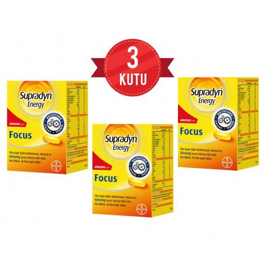 Supradyn Energy Focus 30 Tablet 3 Adet