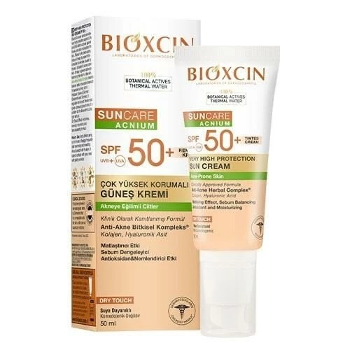 Bioxcin Suncare Acnium Tinted SPF50 Güneş Kremi 50 ml