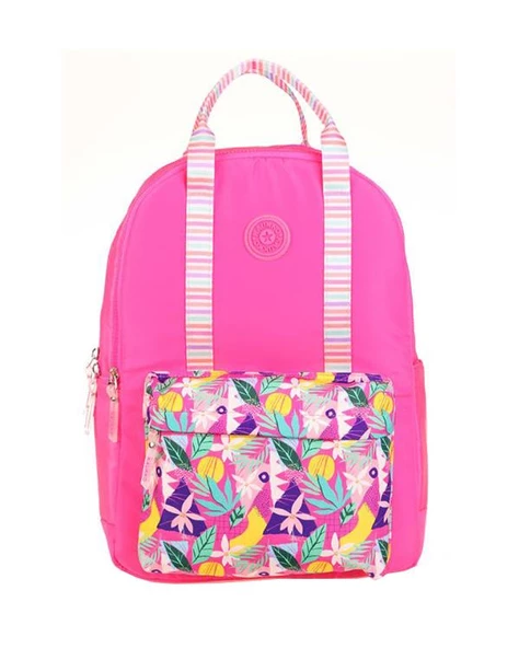 Kaukko Double Stripe Sırt Çantası Pembe K1762