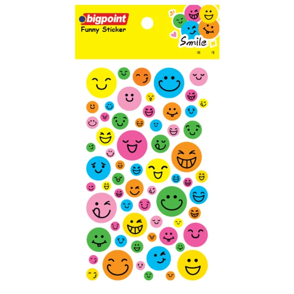 Bigpoint Sticker Hologram Smile 15'li Paket ürün görseli