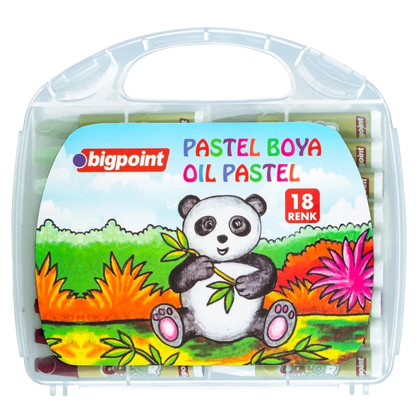 Bigpoint Pastel Boya 18 Renk - Şeffaf Çantalı x 3 Kutu ürün görseli