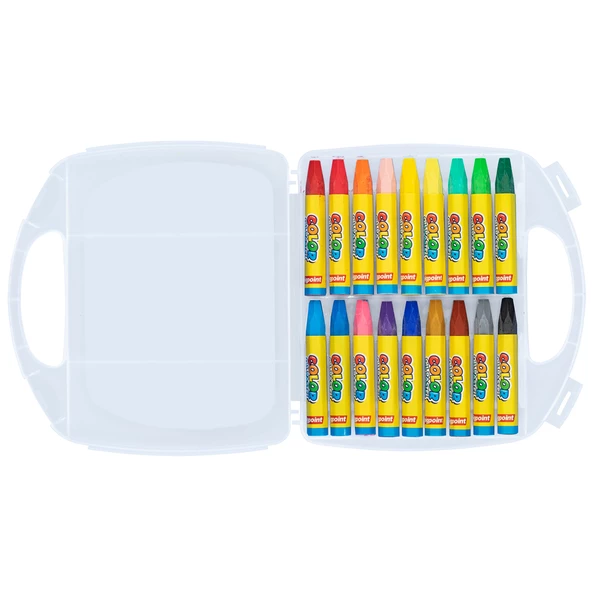 Bigpoint Pastel Boya 18 Renk - Şeffaf Çantalı x 3 Kutu - Resim 2